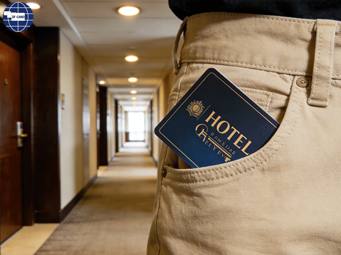 Der ausweis der polykarbonat (PC) belegt seinen platz in hotel-app