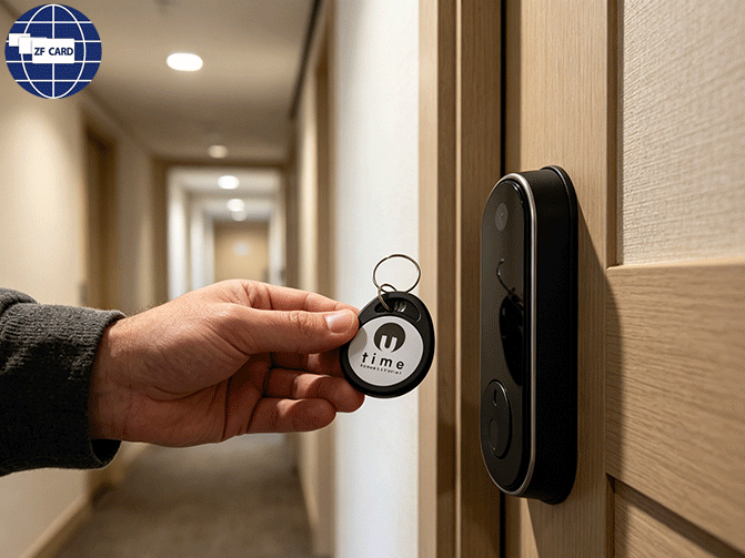 Haltbarer, intelligenter! Das logo epoxid-schlüssel öffnet das neue konzept für intelligentes management im hotel