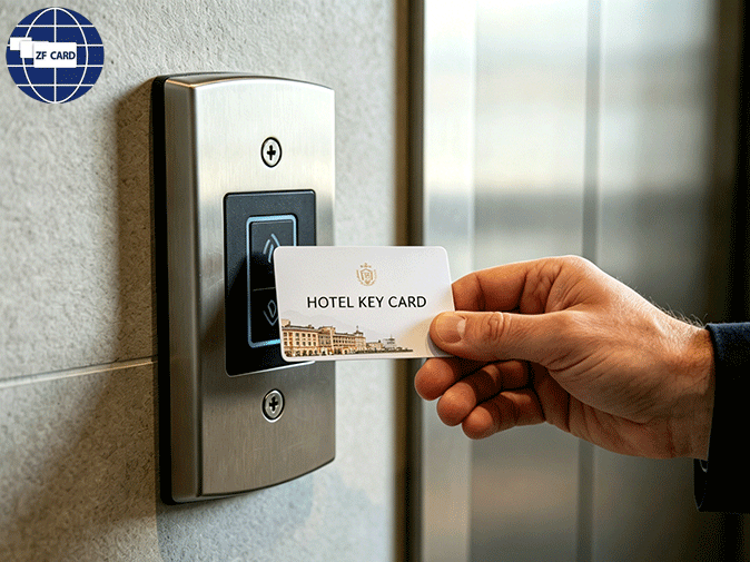 Schlüsselkarte: sie bringt eine verbindung zwischen einem intelligenten hotel und effizienz
