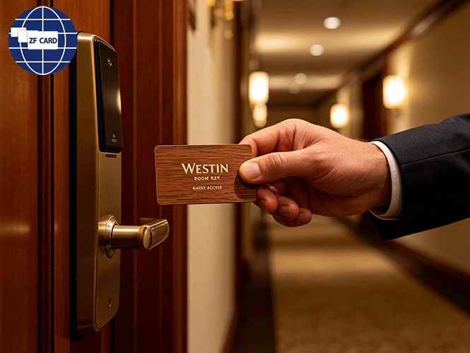 Wie kann das westin hotel mit hölzernen schlüsselkarten absenken